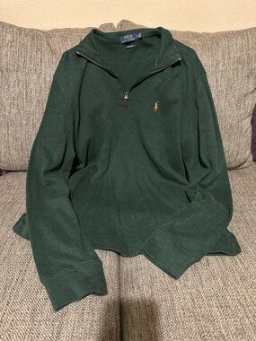 Polo by Ralph Lauren Forest Green Half-Zip Sweater - Men's